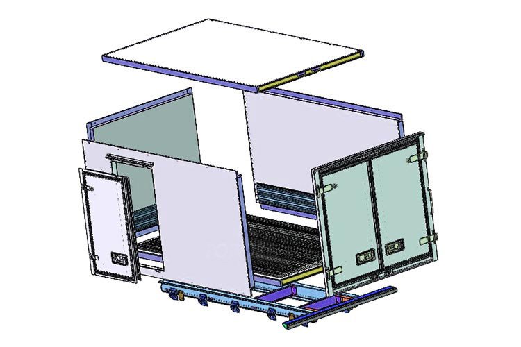 Cuerpo de camión aislado de diseño modular