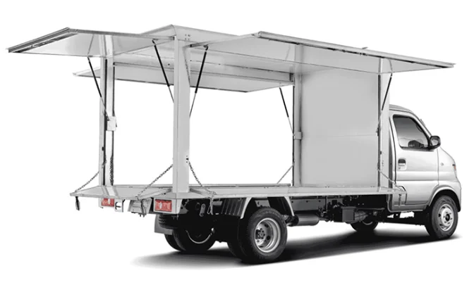 Camión de Furgón con Alas Fabricante de FRP Aluminio
